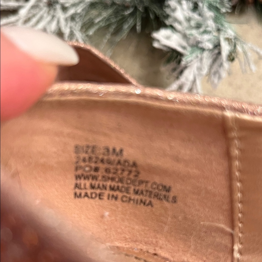 Hot Cakes Kids Glitter Dress Shoes - Rose Gold - Picture 3 of 5